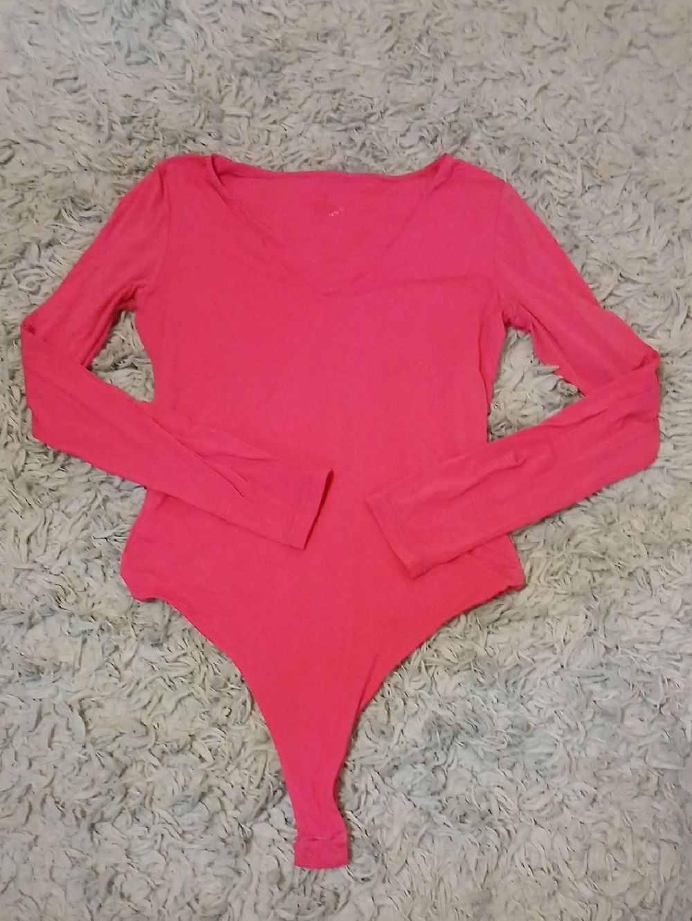 Bright Pink Long Sleeve Bodysuit